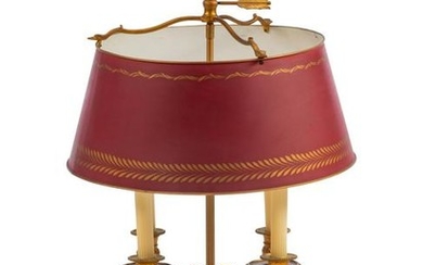 A Louis XVI Style Gilt Bronze and Champleve Four-Light