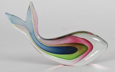 A Murano Sommerso Glass Fish