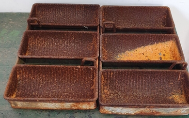 A PAIR OF THREE SECTION BAKERS TRAYS