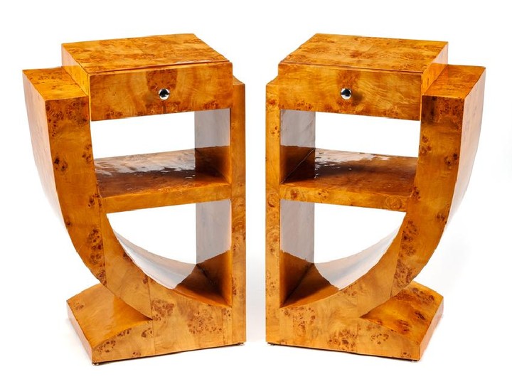 A Pair of Art Deco Style Nightstands