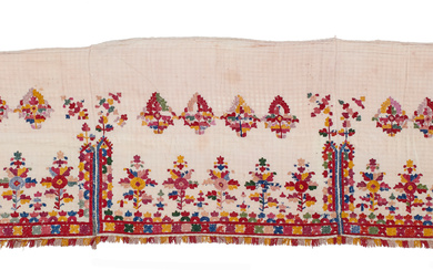 A Silk-Embroidered Chest- or Bed-Cover, Rabat, Morocco, Late 18th or Early 19th century