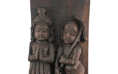 A Southeast Asian Carved Wall Panel