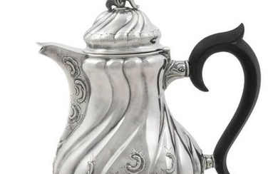 A Swedish Silver Teapot Height 9 3/8 x length over