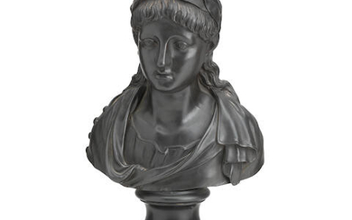 A Wedgwood black basalt bust of Virgil