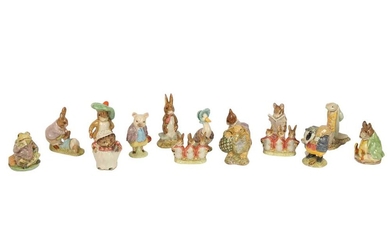 A collection of 20th century Beswick Beatrix Potter pottery figures