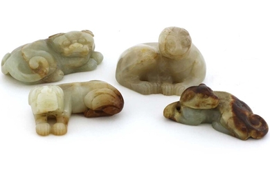 A collection of four Chinese jade carvings