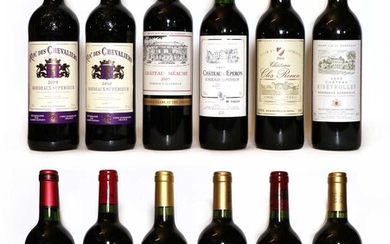 A collection of red Bordeaux Superieur wines