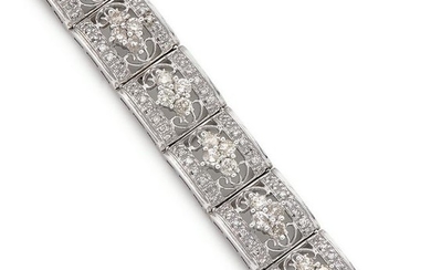 A diamond bracelet.