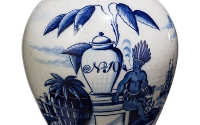 A faience tobacco jar, Delft, 18th century