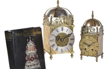 A gilt brass lantern clock