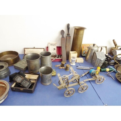 A good and interesting selection of mostly metalwork and met...