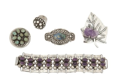 A group of Carmen Beckmann silver and hardstone jewelry