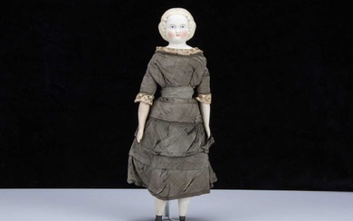 A late 19th century German bisque should head doll