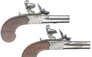 A pair of English flintlock pocket pistols by Reynolds in London, circa 1810