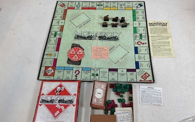 A post war Monopoly set and board (A/ F) and...