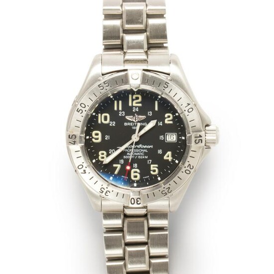 A stainless steel wristwatch, Super Ocean Automatic