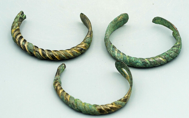 A trio of lovely Near Eastern bronze bracelets