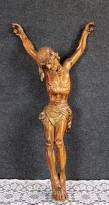A very large Corpus Christi - 85 cm - Wood - Second half 19th century