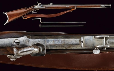 AN 1851 MODEL FEDERAL PERCUSSION CARBINE WITH BAYONET