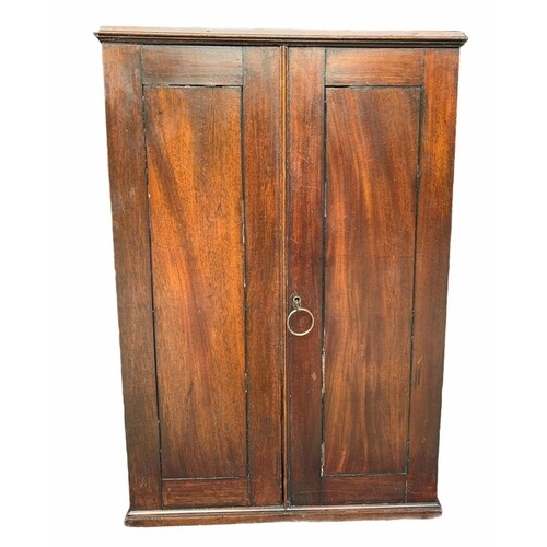 AN EARLY 19TH CENTURY MAHOGANY TABLE TOP COLLECTORS CABINET ...