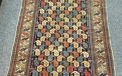 ANTIQUE SHIRVAN PERSIAN HAND KNOTTED RUG