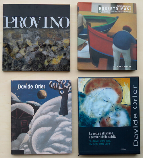 ARTISTI ITALIANI DEL DOPOGUERRA (SALVATORE PROVINO, DAVIDE ORLER, ROBERTO MASI) – Lotto unico di 4 cataloghi