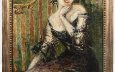 Alois Kalvoda (1875 - 1934) SITTING GIRL