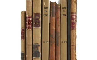 [Americana] [Utah], Group of Nine Volumes on the Laws