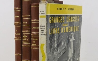 Amérique. Ensemble de 4 volumes : HIBBEN (Frank C.), Le Livre des Ours. Grandes chasses...