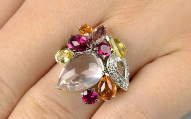 An 18ct gold diamond and multi-gem 'Sorbet' ring, by Cartier.