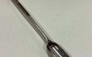 An 18th Century George III silver bottom marked marrow scoop.