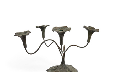 An American Arts and Crafts Four Light Candelabrum