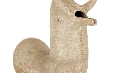 An Amlash-style pottery bull rhyton, Iran, Not ancient, 36 x 28cm. high