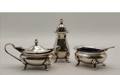 An Elizabeth II silver cruet set by William Adams Ltd, Birmi...
