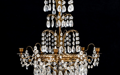 An Empire style chandelier, second half of the 20th century. Height 57 cm.
