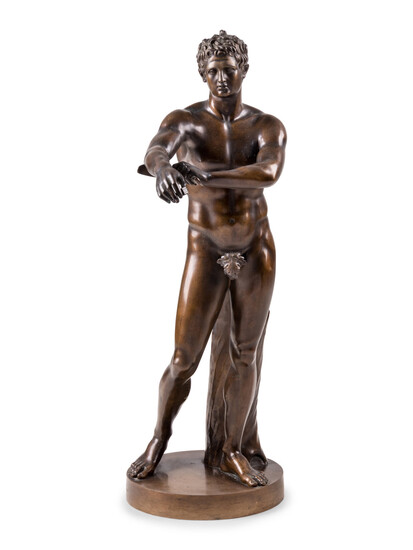An Italian Bronze Figure of an Athlete After the Antique