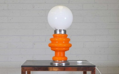 An Italian glass table lamp