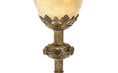 An Italian silver and gilt chalice