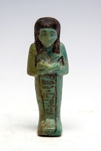 Ancient Egyptian Faience Shabti for Ankh-es-en-Mut - 11.2×3×11.2 cm - (1)