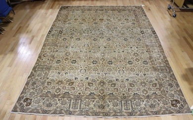 Antique And Finely Hand Knotted Tabriz Carpet.