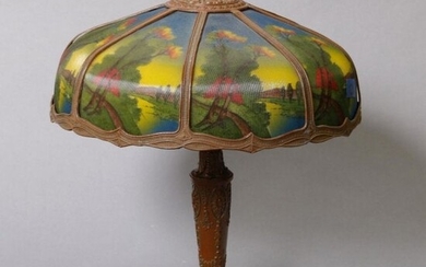 Antique Arts & Crafts Pittsburgh School Table Lamp