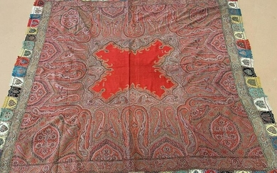 Antique Kashmir Shawl 5'9'' X 6'1'', Item # 56233