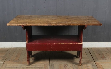 Antique Rustic Hutch Table