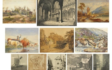 Antique and later paintings and prints including