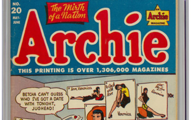 Archie Comics #20 (Archie, 1946) CGC FN+ 6.5 White...
