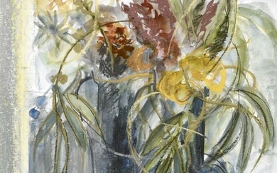 Arthur VAN HECKE (1924-2003) "Vase de fleurs" Pastel signé en bas à droite A vue...