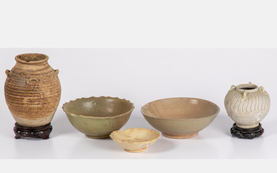 Asian Celadon and Stoneware Vessels