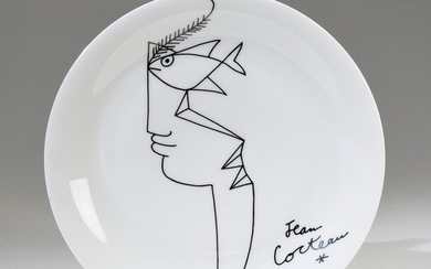 Assiette Jean Cocteau, numérotée 91/200 au... - Lot 71 - De Baecque et Associés