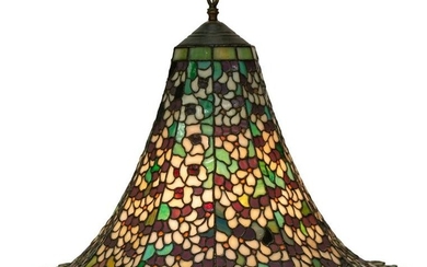 Attributed to Anthony Hart Leaded Glass Hanging Fixture
