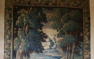 Aubusson, tapestry with a lake in the undergrowth....